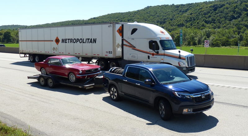 Illustration for article titled This 2017 Honda Ridgeline Towed A Classic Mustang Over The Appalachian Mountains Like A Champ